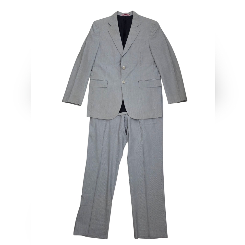 Carolina Herrera Gray Pinstripe Classic Suit for Formal Occasions
